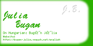 julia bugan business card